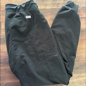 Figs Medium High Waisted Joggers - Black